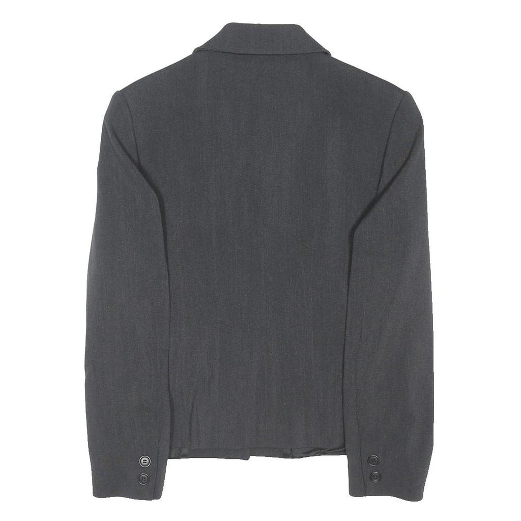 HOBBS LONDON Womens Grey Wool Jacket UK 12 Classic Button Closure Tailored Fit
