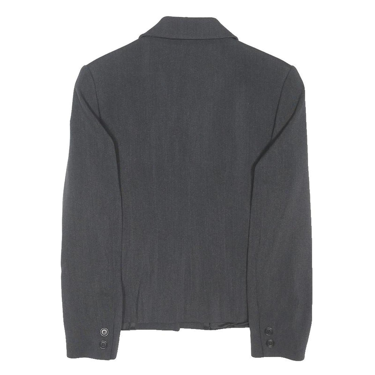 HOBBS LONDON Womens Grey Wool Jacket UK 12 Classic Button Closure Tailored Fit