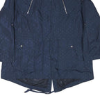 TOMMY HILFIGER Womens Blue Polka Dot Jacket 2XL Polyester Blend Zip Pocketed
