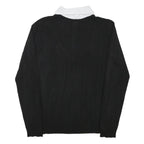 CASTRO Womens Black Plain V-Neck Basic Knit Jumper M Cotton Blend Layered Look