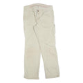 DICKIES Mens Regular Beige Cotton Blend Zip Trousers W32 L30 Workwear Utility