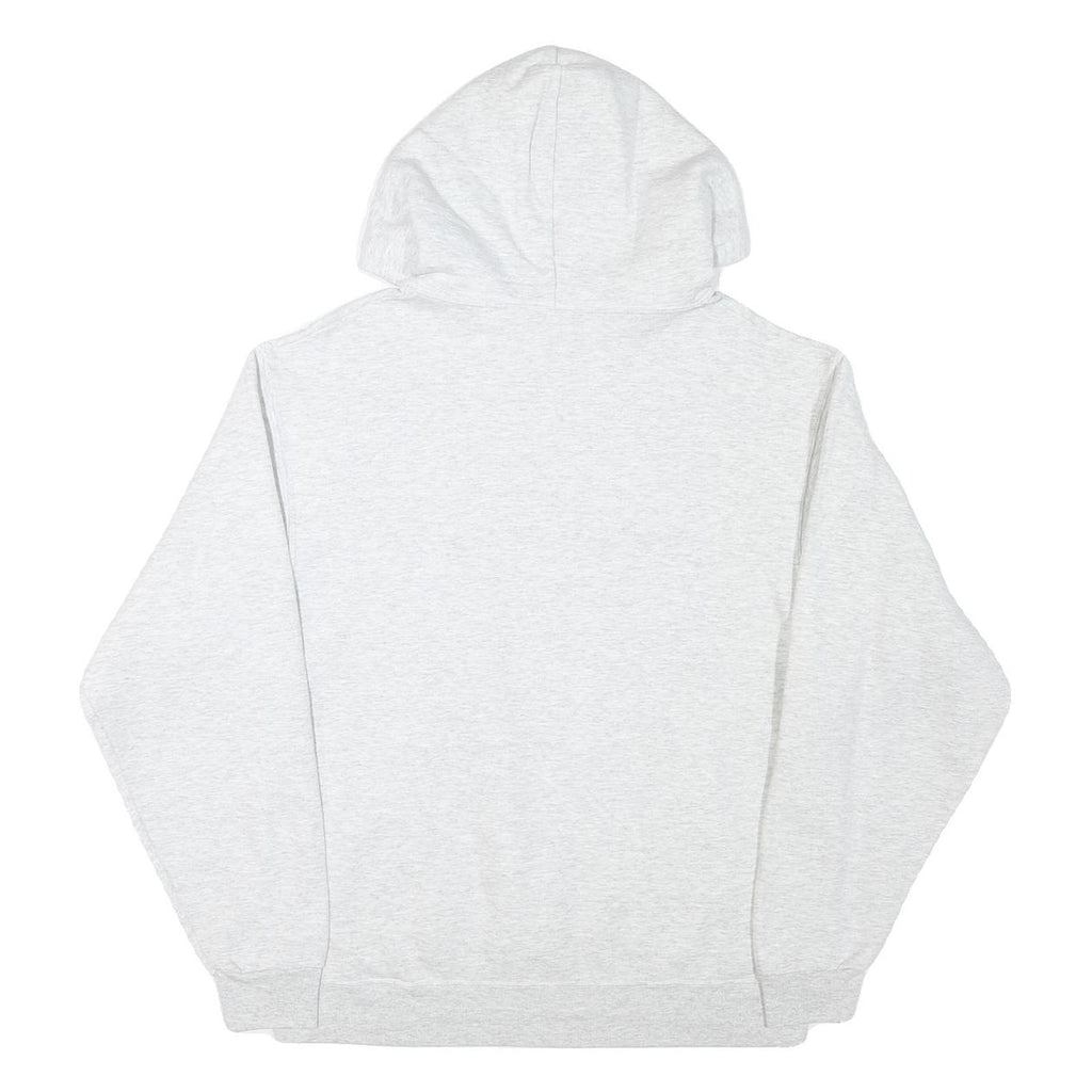 JERZEES Mens Grey Hoodie M Cotton Blend Pullover Graphic Print Casual