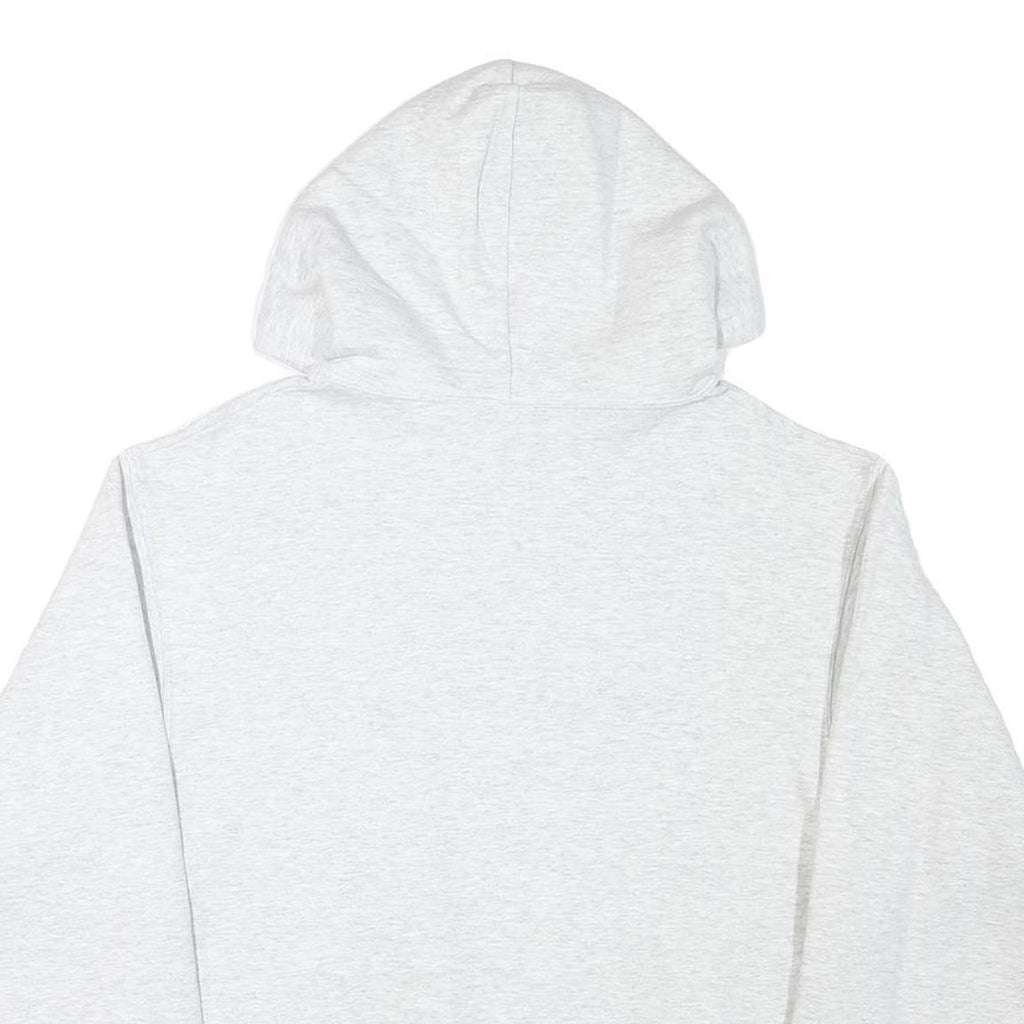 JERZEES Mens Grey Hoodie M Cotton Blend Pullover Graphic Print Casual