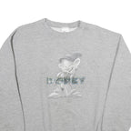DISNEY Mens Grey Dopey Character Crew Neck L Cotton Pullover Sweatshirt