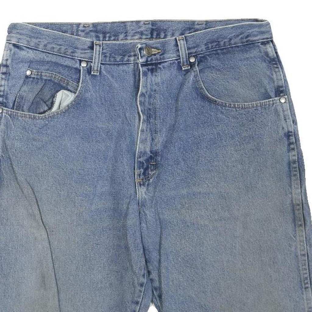 WRANGLER Mens Denim Blue Casual Shorts L W36 Cotton Blend Comfortable Fit
