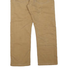 DICKIES Mens Regular Beige Cotton Blend Workwear Trousers W34 L27 Zip Closure