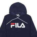 FILA Womens Blue Hoodie Pullover M Large Logo Casual Sportswear