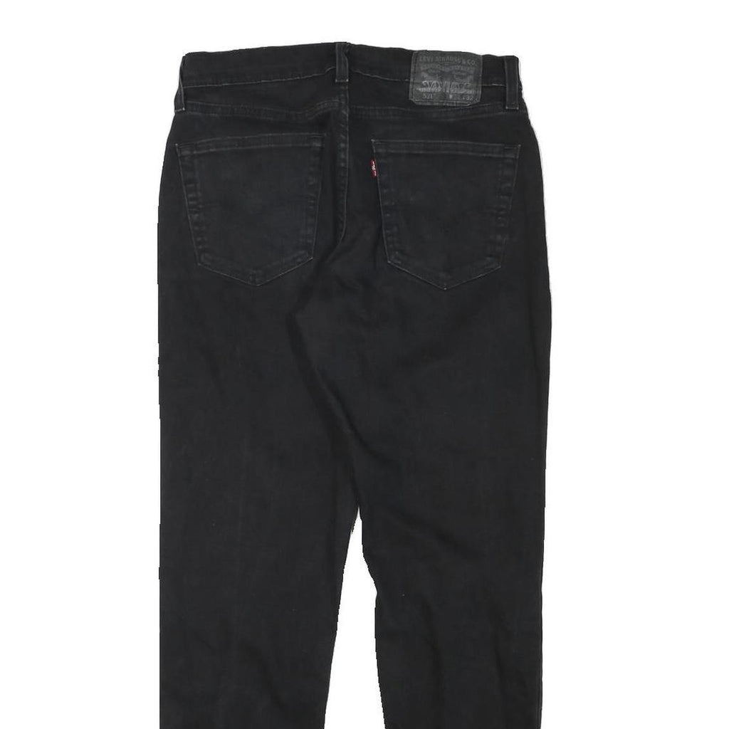 LEVI'S Mens Black Slim Jeans Denim Medium W29 L29 Zip Closure