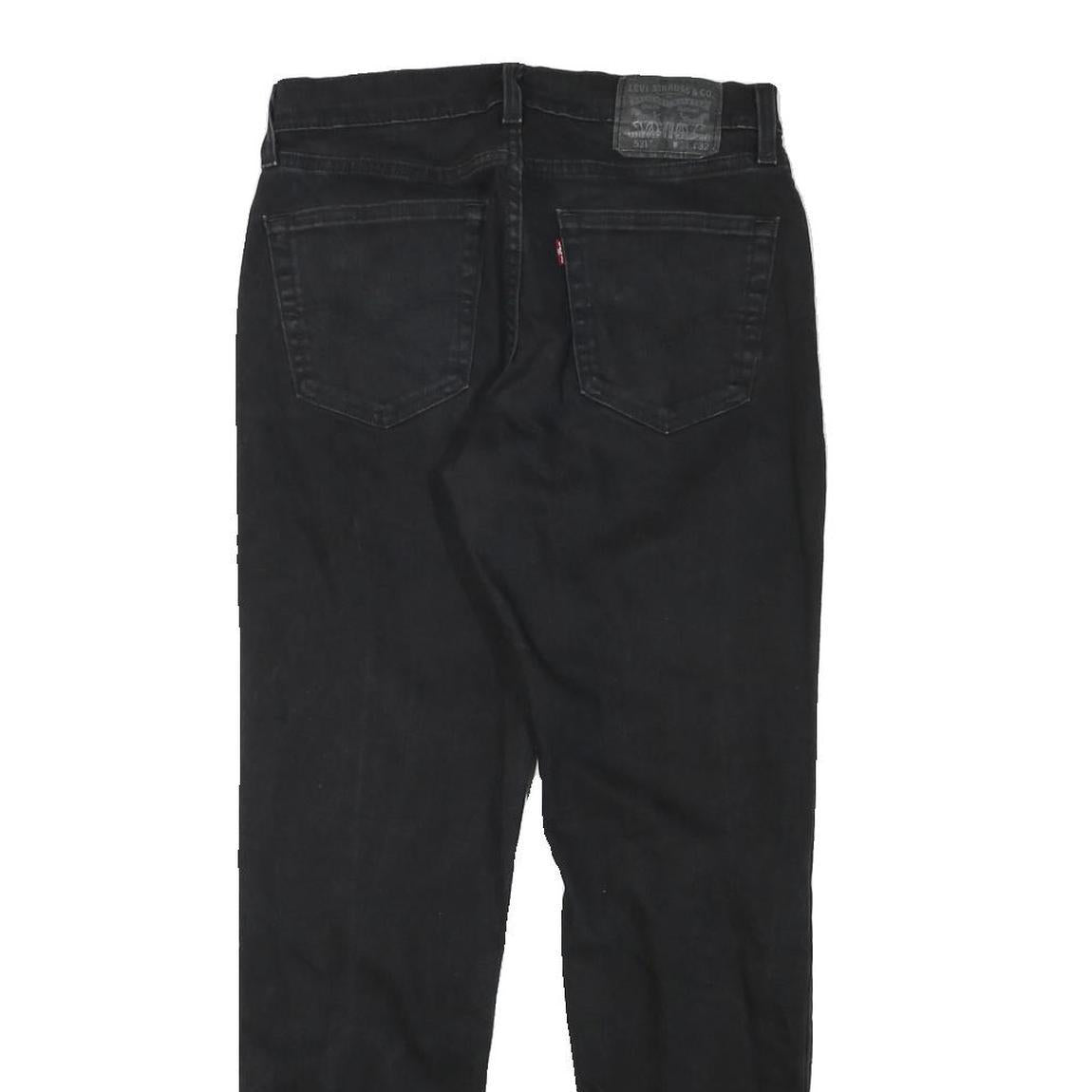 LEVI'S Mens Black Slim Jeans Denim Medium W29 L29 Zip Closure