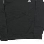 ADIDAS Mens Black & White Sweatshirt Crew Neck M Cotton Sports Casual