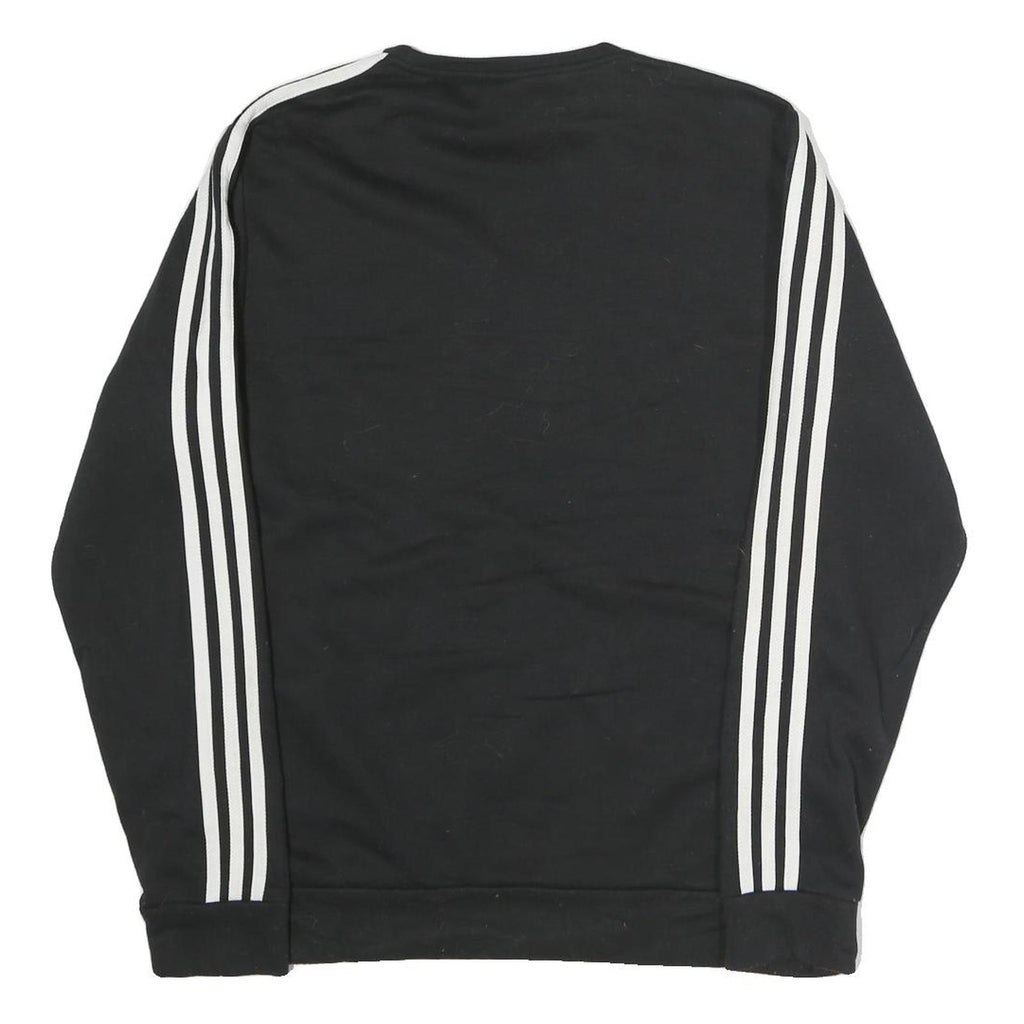 ADIDAS Mens Black & White Sweatshirt Crew Neck M Cotton Sports Casual