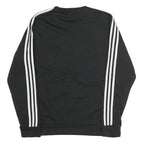 ADIDAS Mens Black & White Sweatshirt Crew Neck M Cotton Sports Casual