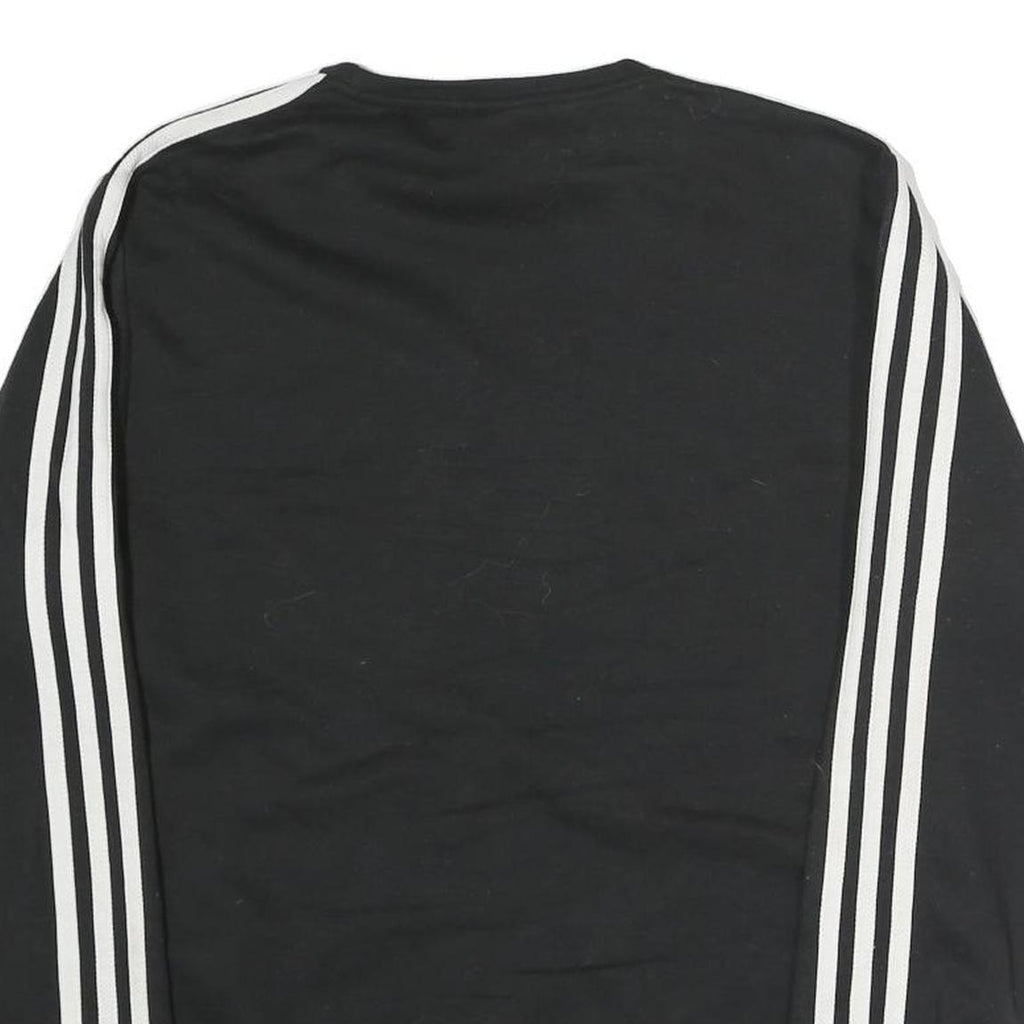 ADIDAS Mens Black & White Sweatshirt Crew Neck M Cotton Sports Casual