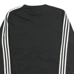 ADIDAS Mens Black & White Sweatshirt Crew Neck M Cotton Sports Casual