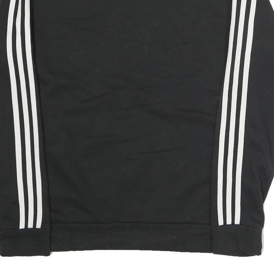 ADIDAS Mens Black & White Sweatshirt Crew Neck M Cotton Sports Casual
