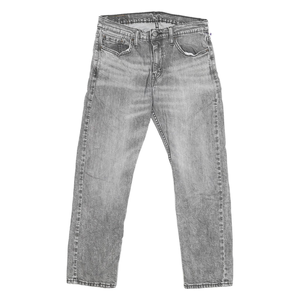 LEVI'S 502 Mens Jeans Grey Classic Straight Denim Medium W30 L25 Cotton Blend