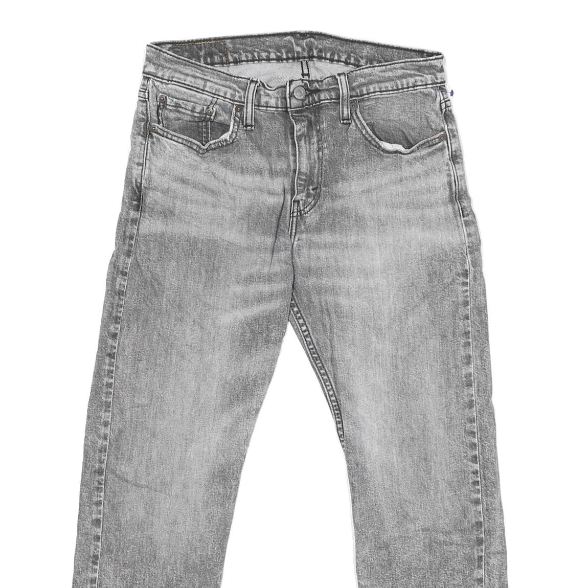 LEVI'S 502 Mens Jeans Grey Classic Straight Denim Medium W30 L25 Cotton Blend