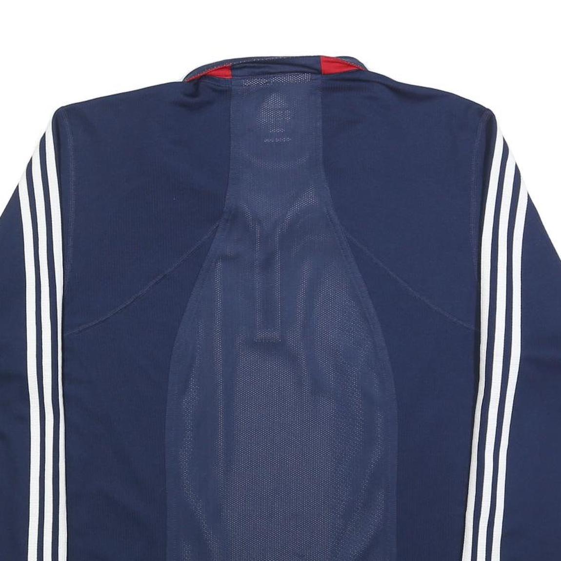 ADIDAS Mens Navy & White Quarter Zip Sweatshirt XL Sports Casual Athletic