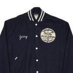 CHATNAM SPORTS CENTER Mens Navy Blue Varsity Wool Jacket L Button Closed Striped