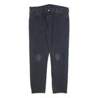 LEVI'S 501CT Womens Jeans Black Classic Straight Denim W36 L30 Stylish Detailed