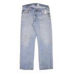 LEVI'S 501 Mens Jeans Blue Regular Straight Denim Medium W32 L30 Classic Style