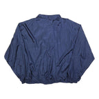 GFC Mens Blue Nylon Zip Jacket XL Lightweight Plain Sports Casual