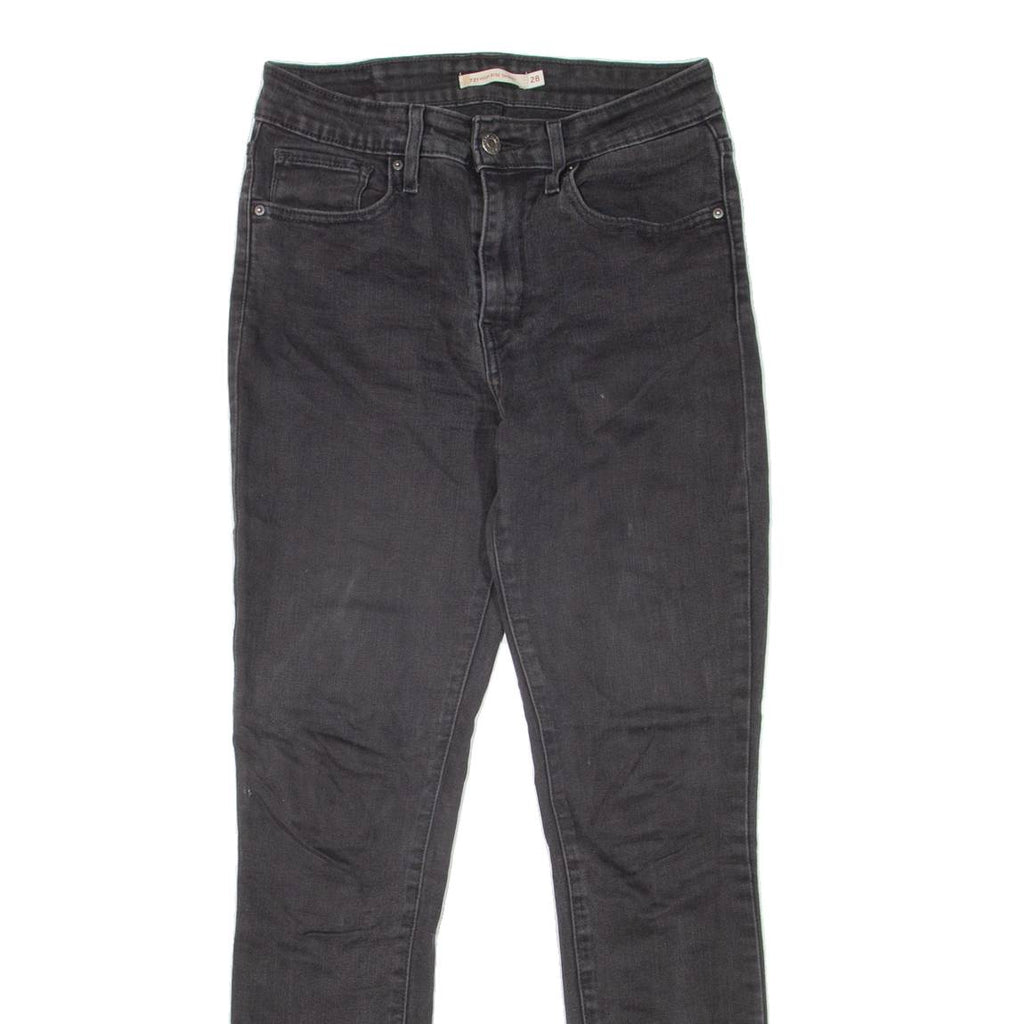 LEVI'S 721 High Rise Womens Jeans Black Slim Skinny W28 L30