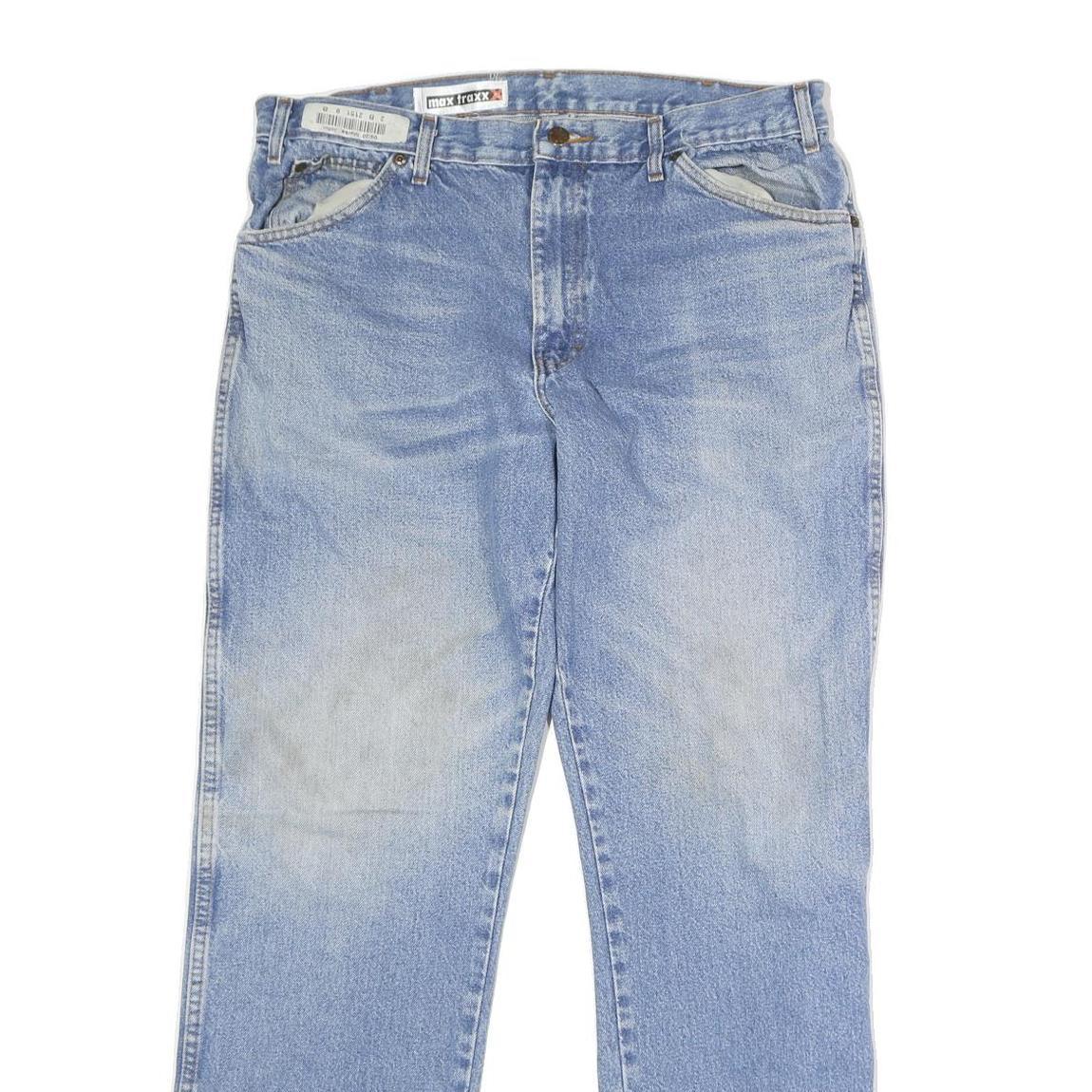 DICKIES Mens Regular Fit Blue Denim Jeans Button Closure W36 L31 Classic Casual