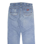 DICKIES Mens Regular Fit Blue Denim Jeans Button Closure W36 L31 Classic Casual