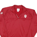 CHAMPION Mens Red Indiana University Quarter Zip Polyester Blend Jacket L