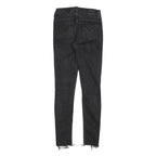 LEVI'S 710 Slim Womens Jeans Black Denim Raw W28 L28 Frayed Hem Stretch