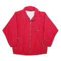 LOFFLER Mens Red Zip Jacket S Polyamide Plain Lightweight Outdoor Sportswear