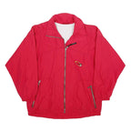 LOFFLER Mens Red Zip Jacket S Polyamide Plain Lightweight Outdoor Sportswear