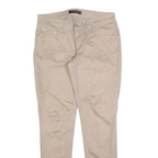 LEVI'S Womens Slim Beige Cotton Blend Zip Closure Trousers W30 L32 Skinny Fit