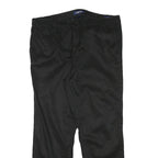 NAUTICA Womens Black Cotton Blend Slim Straight Trousers W33 L26 Stylish Casual