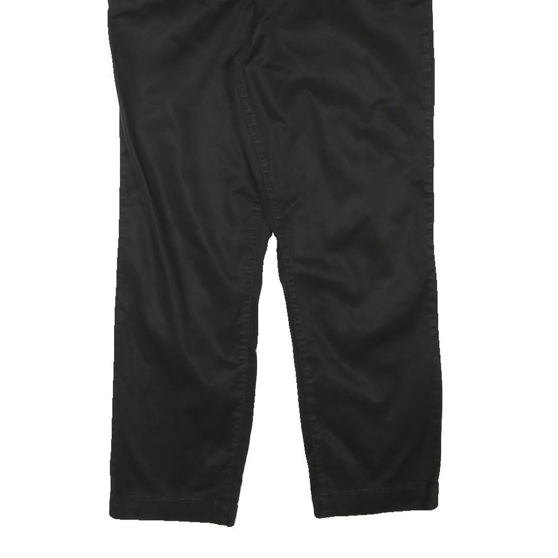 NAUTICA Womens Black Cotton Blend Slim Straight Trousers W33 L26 Stylish Casual