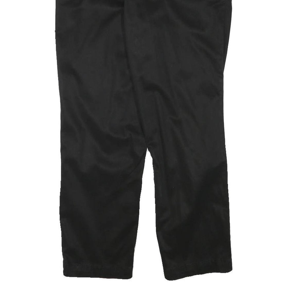 NAUTICA Womens Black Cotton Blend Slim Straight Trousers W33 L26 Stylish Casual