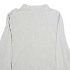 NAUTICA Mens Grey Long Sleeve Plain Polo Shirt L Cotton Classic Fit Button