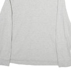 NAUTICA Mens Grey Long Sleeve Plain Polo Shirt L Cotton Classic Fit Button