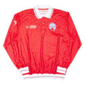 Mens Polo Shirt Red Long Sleeve XL