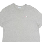 CHAMPION Mens Grey Crew Neck Short Sleeve T-Shirt L Classic Cotton Logo