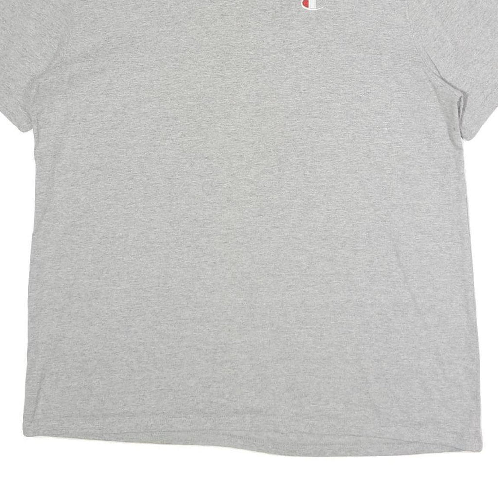 CHAMPION Mens Grey Crew Neck Short Sleeve T-Shirt L Classic Cotton Logo