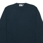 CARHARTT WIP Mens Blue Plain Jumper Crew Neck Basic Knit M Casual
