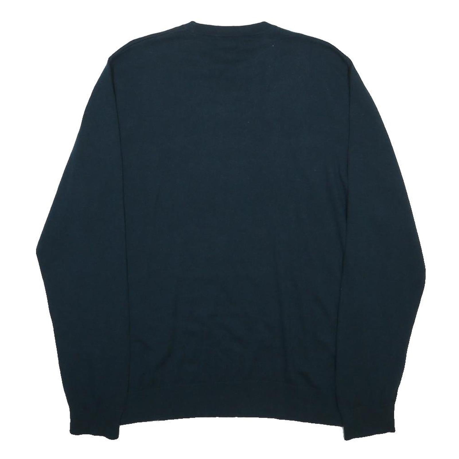 CARHARTT WIP Mens Blue Plain Jumper Crew Neck Basic Knit M Casual