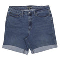 DKNY Womens Denim Blue Casual Shorts L W32 Cotton Blend Comfortable Stylish