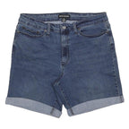 DKNY Womens Denim Blue Casual Shorts L W32 Cotton Blend Comfortable Stylish