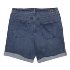 DKNY Womens Denim Blue Casual Shorts L W32 Cotton Blend Comfortable Stylish