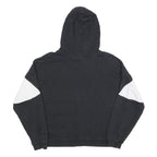 ADIDAS Womens Black & White Colourblock Pullover Hoodie UK 14 Cotton Blend