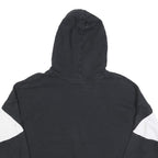 ADIDAS Womens Black & White Colourblock Pullover Hoodie UK 14 Cotton Blend