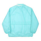 SHERWOOD Womens Blue Nylon Button Jacket L Lightweight Plain Button Closure